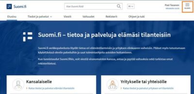 Suomi.fi valtuutuksen hyväksyminen 1